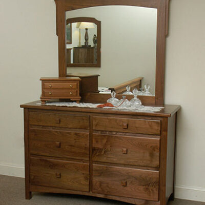Mission 6 drawer dresser walnut handcrafted solid wood.