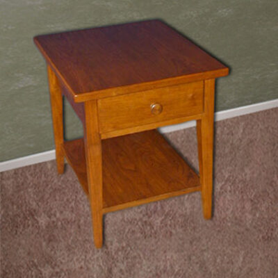 cherry shaker end table with drawer