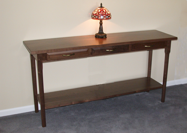 3 drawer sofa table shelf
