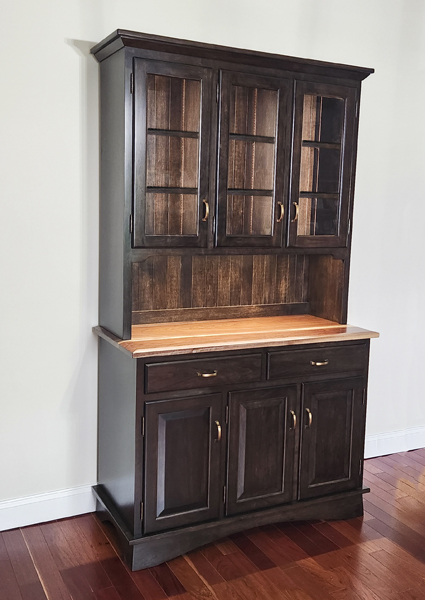 48 hutch buffet black Modern 48 inch hutch black walnut