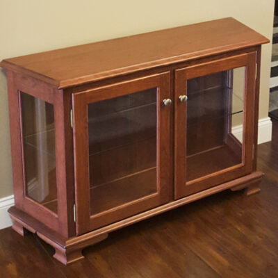 curio Display Cabinet in cherry wood