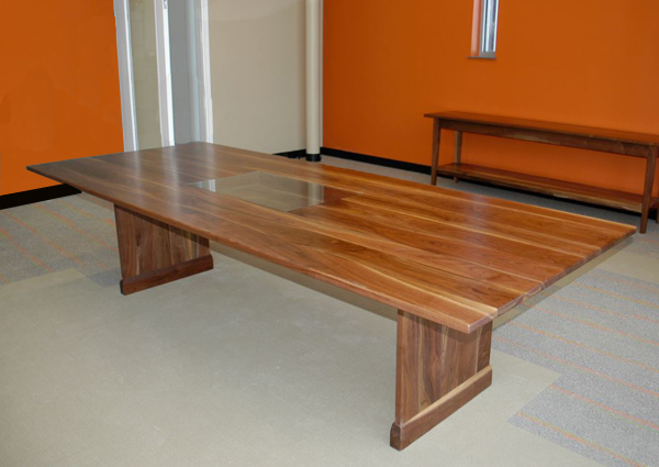 conference table with display box center