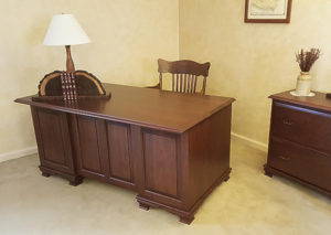 Walnut Raised Panel desk handcrafted in Lancaster county, pa