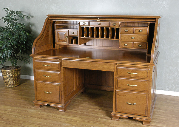 Executive Roll Top Desk, Georges Furniture