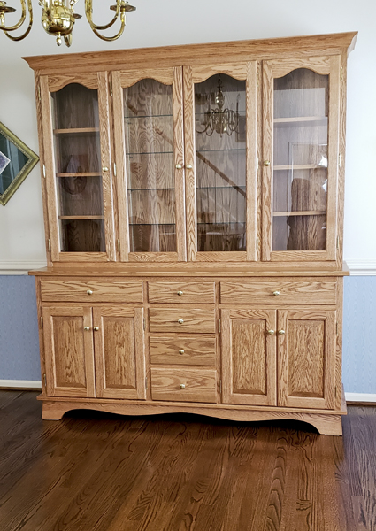 Oak 72 full length door hutch