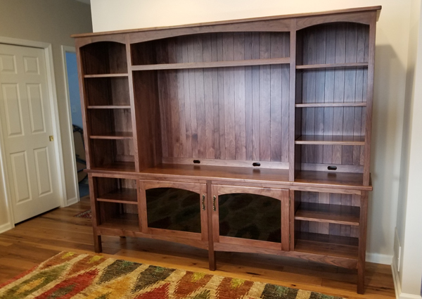 Walnut TV Wall entertainment Center