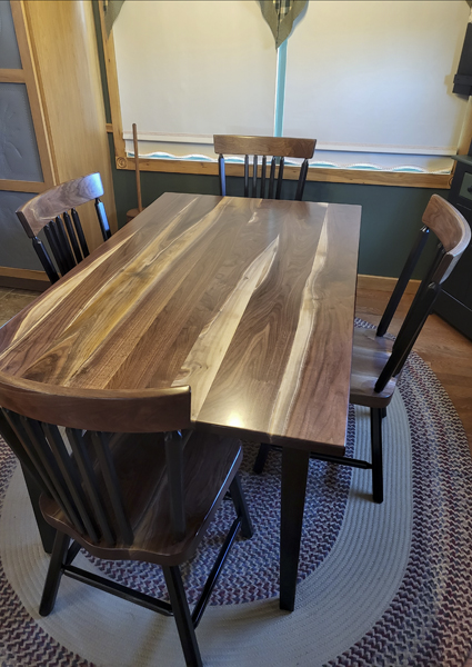 Walnut harvest outlet table