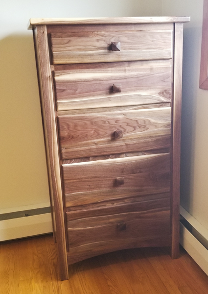 Mission Lingerie chest with natural walnut blend