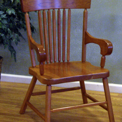 Mission style back arm chair