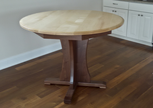 maple table pedestal