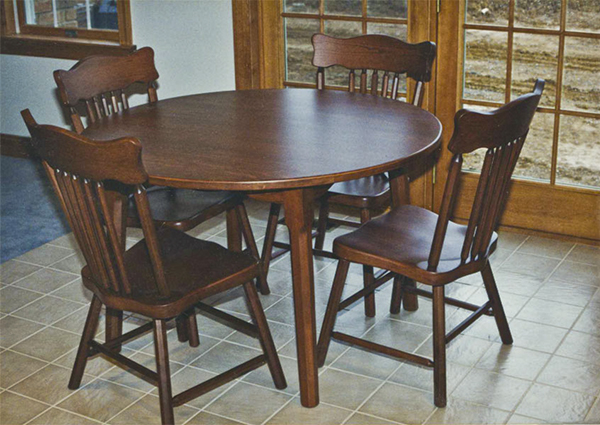 round extension table cherry