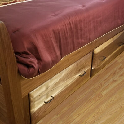 Under Bed storage for the slatted sleigh bed