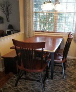 cherry table with black stain handcrafted furniture in lancaster design our own furniture york